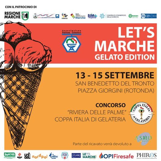 San Benedetto del Tronto, dal 13 al 15 settembre al via ‘Let’s Marche-Gelato Edition’