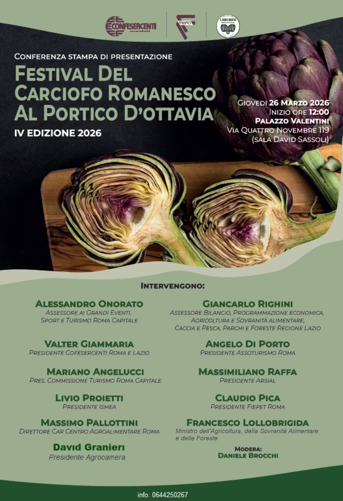 Confesercenti Roma: va in scena la quarta edizione del Festival del carciofo romanesco